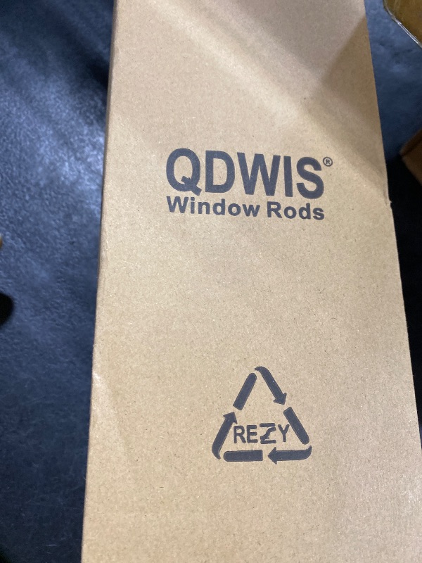 Photo 1 of QDWIS 2 Pack Wood Curtain Rods, 1" Adjustable Heavy Duty Window Rods