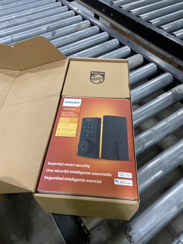 Photo 1 of Philips WiFi Keypad Deadbolt with Handle, Matte Black