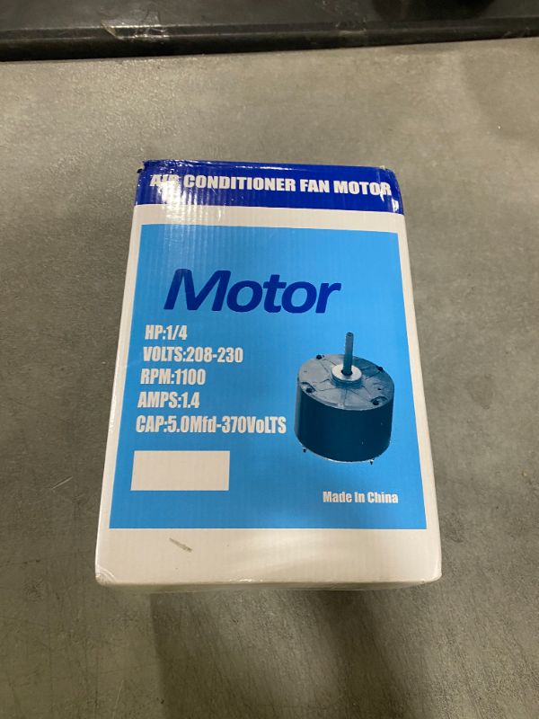 Photo 1 of Garsoo Condenser Fan Motor 1/4HP, 1100 RPM
