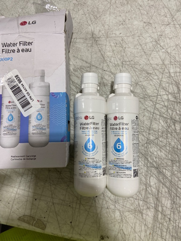 View 3 of LG LT1000P2 Refrigerator Water Filter, 2-Pack, White