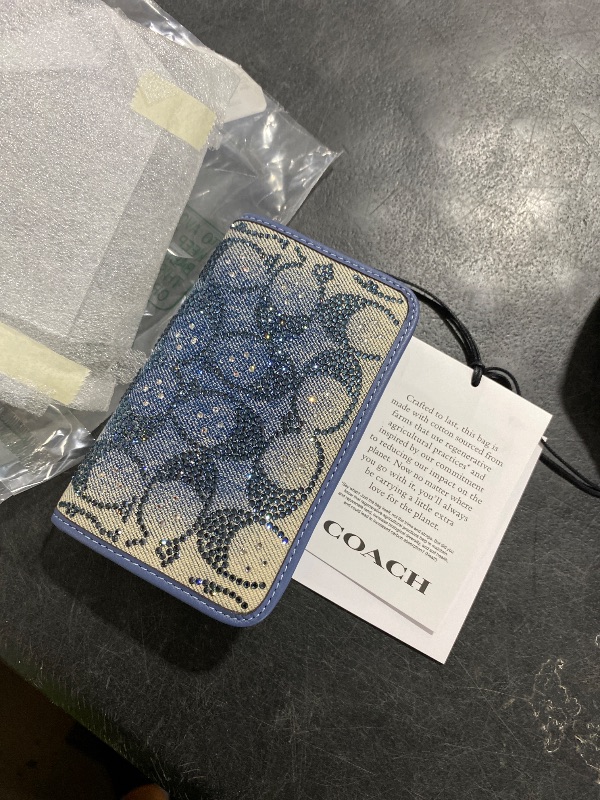 Photo 1 of Coach Essential Slim Card Case - Crystal Signature Denim