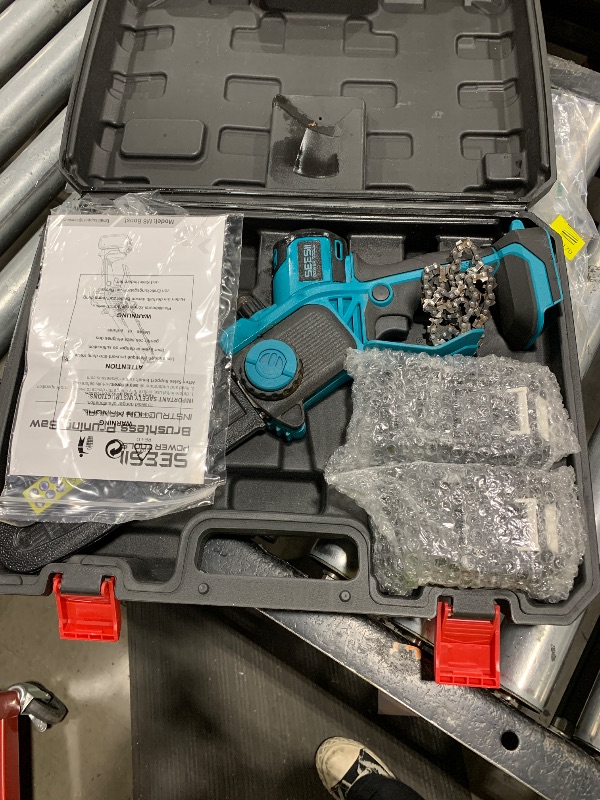 Photo 1 of SEESII Flagship 8-Inch Cordless Mini Chainsaw, Upgraded Brushless Motor