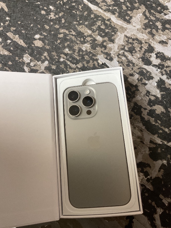 Photo 1 of Apple iPhone 15 Pro, 256GB, Natural Titanium