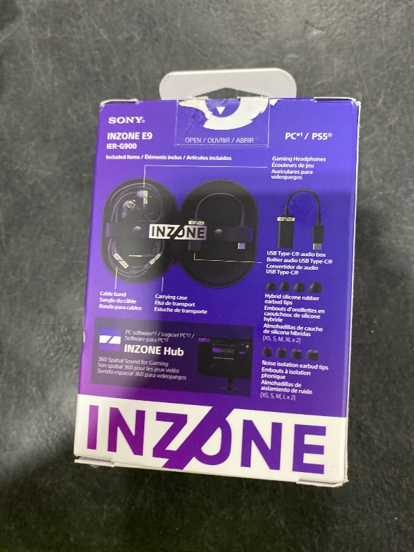 Photo 1 of Sony INZONE E9 Wired Gaming In-Ear Monitors - Black