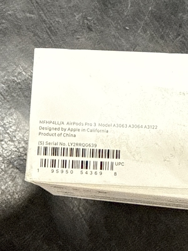 Photo 1 of Apple AirPods Pro 3 Wireless Earbuds