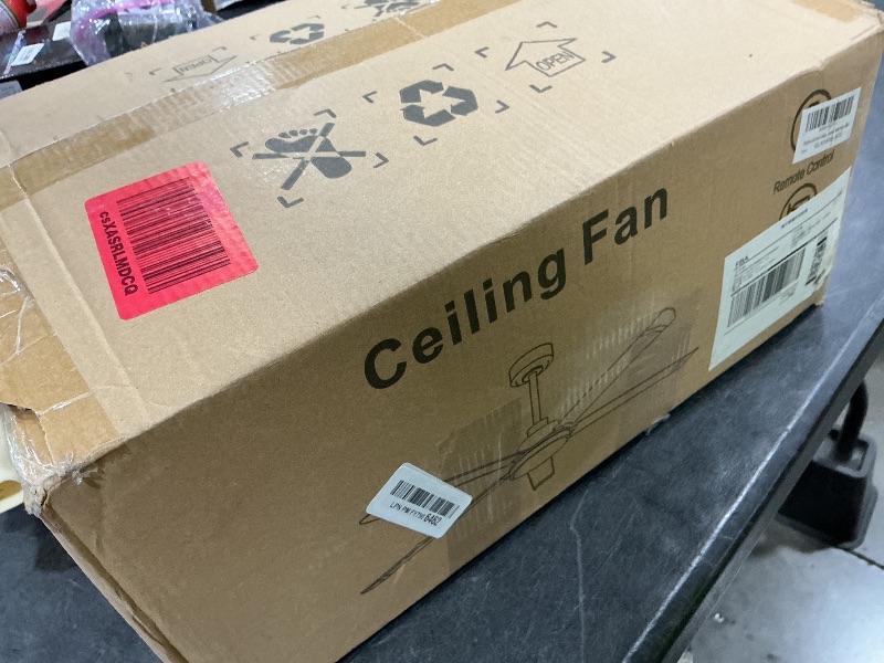 Photo 1 of Ohniyou 60" Industrial Ceiling Fan with Light - Black