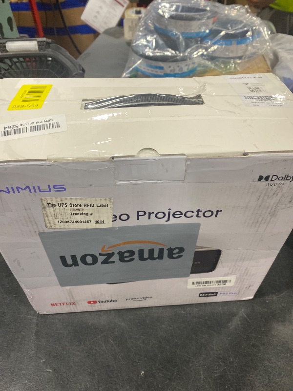 Photo 1 of [Official Google TV]Smart Projector 4K Supported with WiFi & Bluetooth, Built-in Official Apps, GoogIe Voice, Outdoor Movie Projector with DoIby Audio, Auto Focus, Home Theater Proyector WIMIUS G1
