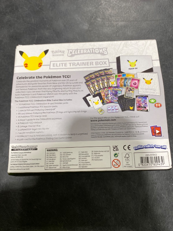 Photo 1 of Pokemon 25th Anniversary Celebrations Elite Trainer Box
