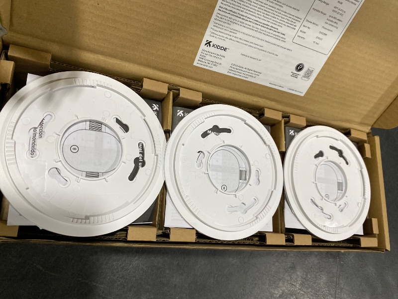 Photo 1 of Kidde  Detector, Hardwired & 10-Year Battery Backup, 20SA10, 3 Pack