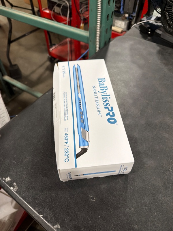 Photo 1 of BaBylissPRO Ultra Sleek Nano Titanium Hair Straightener, 1" Blue