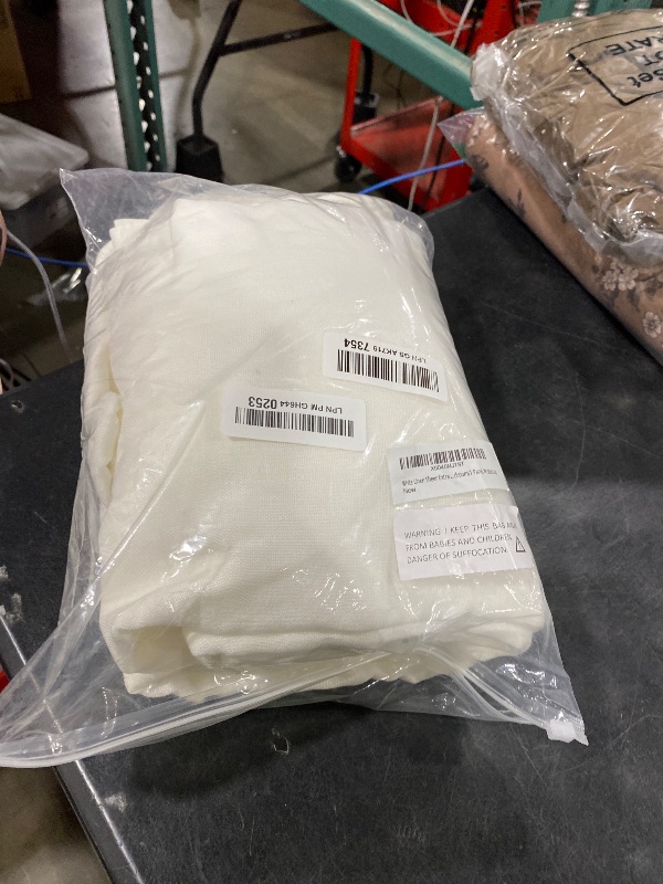 View 2 of mstexa White Linen Sheer Extra Wide Curtains - 100"W x 144"L (1 Panel)