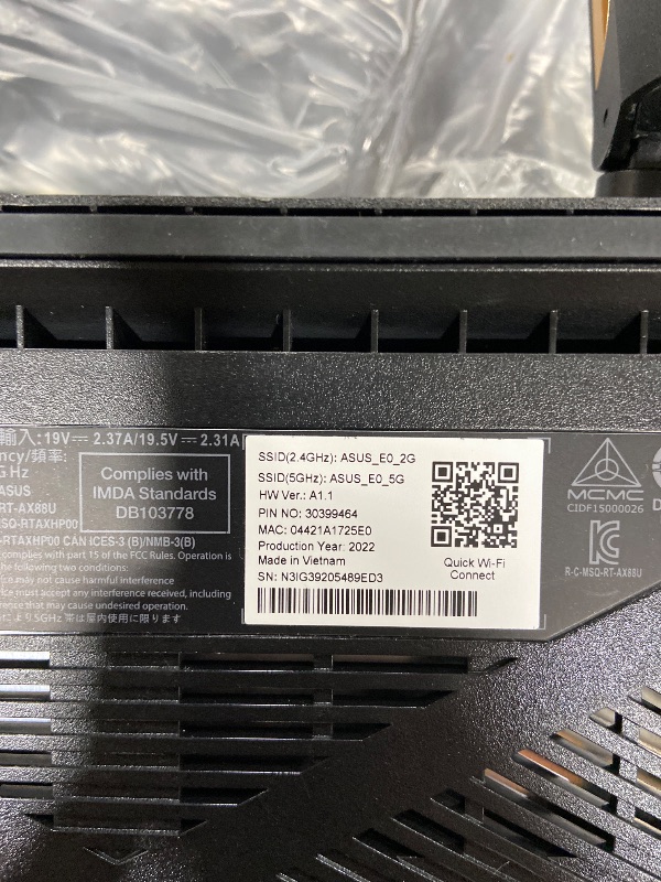 Photo 1 of ASUS AX6000 WiFi 6 Gaming Router RT-AX88U
