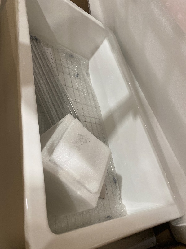 Photo 1 of Kichae 32" Fireclay Undermount/Drop-in Single Bowl Kitchen Sink - White