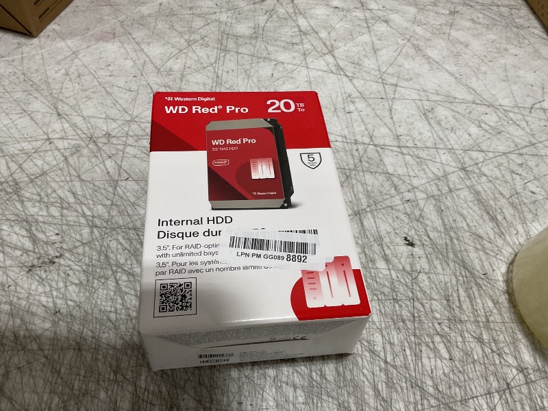 Photo 1 of Western Digital 20TB WD Red Pro Internal Hard Drive