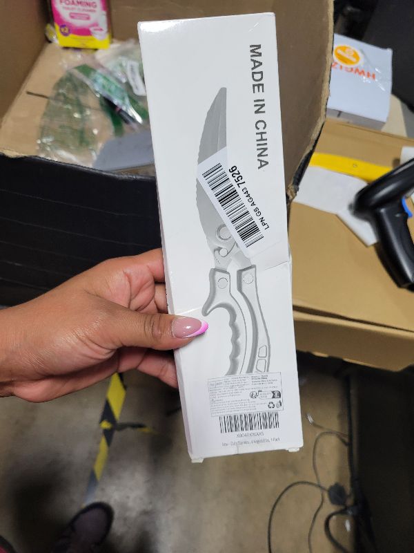 Photo 1 of 1-Pack Duty Stainless Steel Kitchen Scissors, Professional Cooking Shears