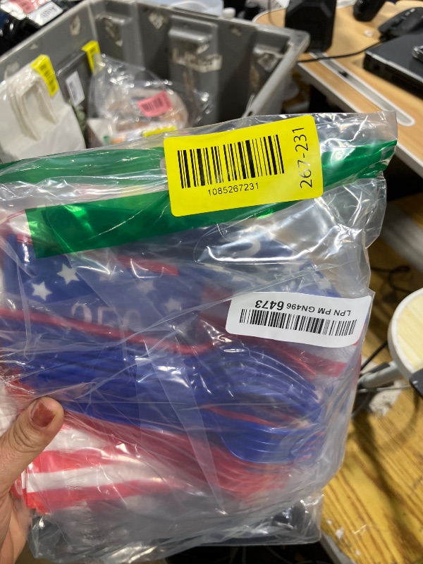 Photo 1 of 250th Anniversary Party Tableware Set, 96PCS American Flag Disposable Plates, Napkins, Forks for Patriotic Party Supplies 4th of July Decorations, Serve 24 (250th Tableware B)