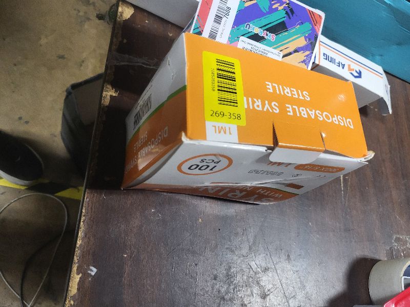 Photo 1 of 100 Pack 1ml Syringes with Needle-30Ga 5/16 Inch, Individually Sealed Packaging