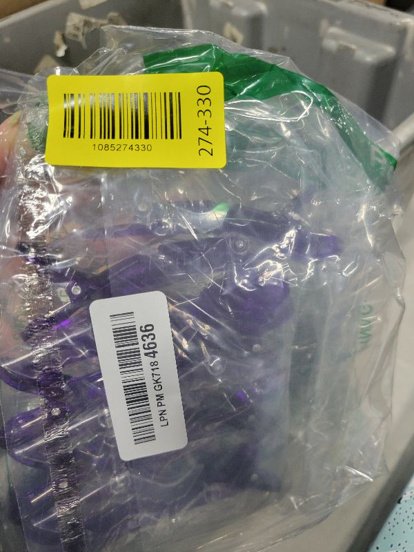 Photo 1 of 10pcs/set Multicolor Croc Clips Transparent Plastic Hairdresser Clip Hair Styling Sectioning Barrettes Professional Non Slip Alligator Clip Salon DIY Accessories Hairpins (10pcs-Purple)