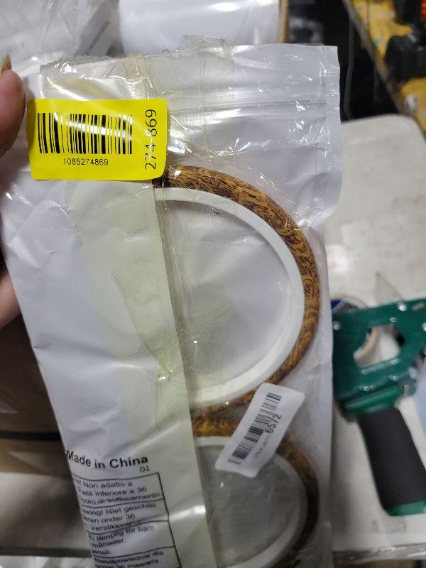 Photo 1 of 2 Pcs Round Cross Stitch Hoops Imitated Wooden Embroidery Hoops