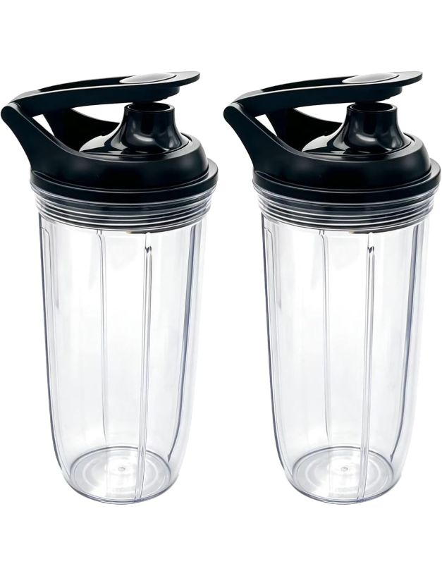 Photo 1 of 2PCS Replacement Blender Cup 32oz with Premium To-go-lid, Compatible with NutriBullet Blender Combo 1200W