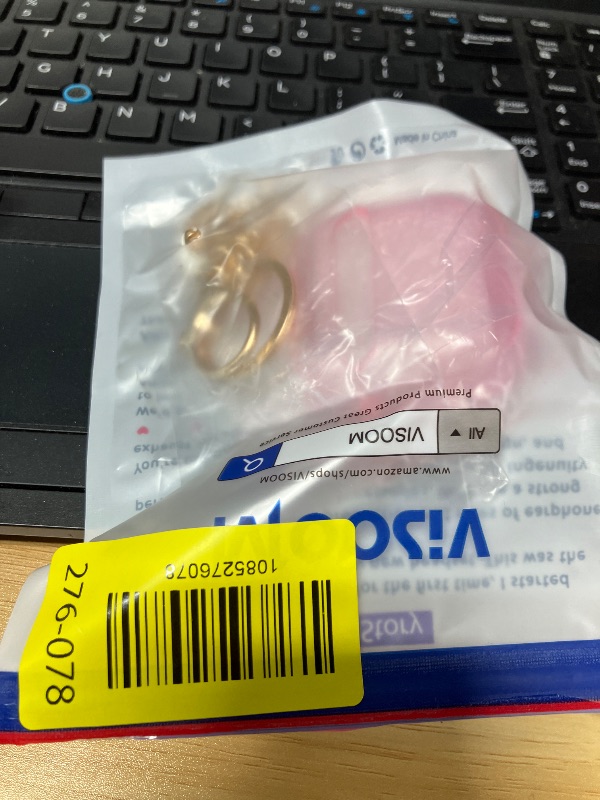 Photo 1 of (with Safety Lock) Clear Case Compatible with Cute Apple Airpods 4 Cases 2024 Women, VISOOM Soft TPU Transparency Air pods 4 Gen Cases iPods 4 Earbuds Case Girl Bling Keychain for Airpod iPod 4th Gen