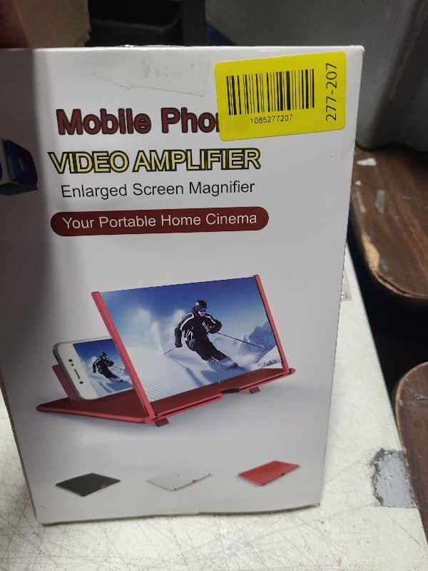 Photo 1 of 12" HD Screen Magnifier for Cell Phone,3D Cell Phone Magnifing Screen Enlarger Projector for Movies Videos and Gaming-Foldable Phone Stand Holder with Screen Amplifier Compatible with All Smartphones