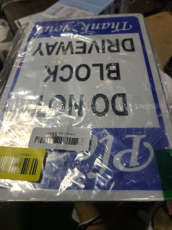 Photo 1 of 2-Pack Please Do Not Block Driveway Sign?No Parking Sign?12"x 8" .040 Rust Free Aluminum – Reflective, UV Protected and Weatherproof