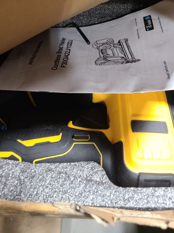 Photo 1 of 18GA Cordless Brad Nailer Compatible with Dewalt 20V Battery, 2 in 1 Brushless Nail Gun/Staple Gun with 500 Nails and 500 Staples Battery Powered for Home Improvement DIY Woodworking (No Battery)