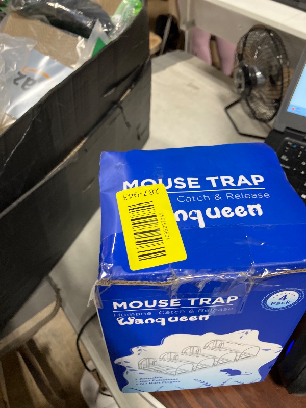 Photo 1 of 4 Pack Humane Mouse Traps Indoor for Home, Live Mouse Traps No Kill