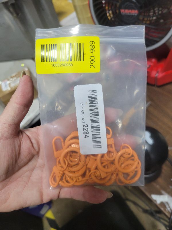 Photo 1 of 20PCS Swivel Clasp Hooks, Key Chain Clip Hooks, Round Spring Snap Clips for Lanyard Making, Purse Hardware, DIY Crafts Making (Orange)