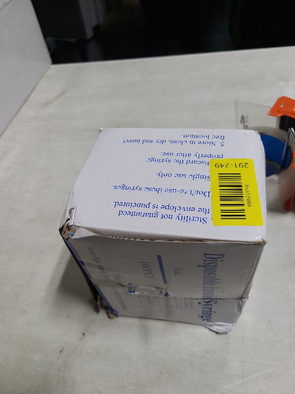 Photo 1 of 100 Pack 1ml Syringe with Orange Cap, 1cc with 27G&8mm Accessories for Liquids Dispensing(1ML 27G-5/16Inch 100PACK)