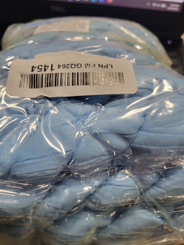 Photo 1 of 10 Pack Light Blue Cheesecloth Table Runner 17x108 Inch Boho Gauze Cheese Cloth Table Runners for Wedding Party Baby Shower Birthday Home Decor