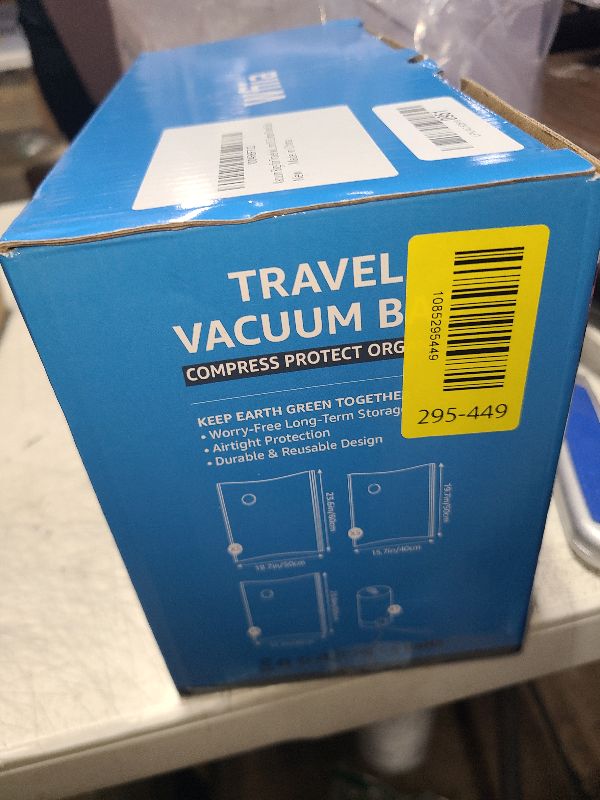 Photo 1 of 15+1 Packs Vacuum Bags for Travel with Rechargeable Pump, 3 Sizes Vacuum Seal Bags for Clothing, Compression Vacuum Travel Bags for Luggage, Vacuum Packing Bags for Closet Organization