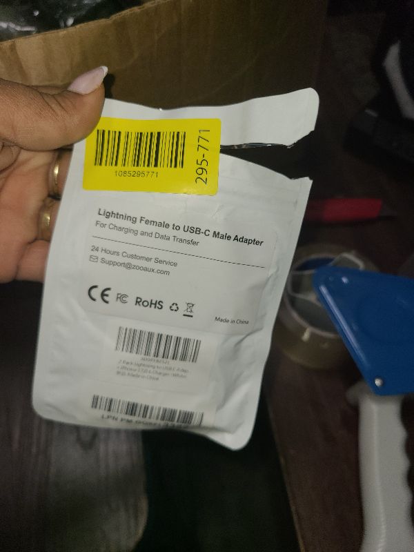 Photo 1 of 2 Pack Lightning to USB C Adapter for iPhone 17 Air 16 16e 15 Pro Max Plus, iPad, Galaxy - NOT for Headphones/Microphone/OTG/iPencil, USB Type C to Lightning Adapter ONLY for Charging/Data Sync