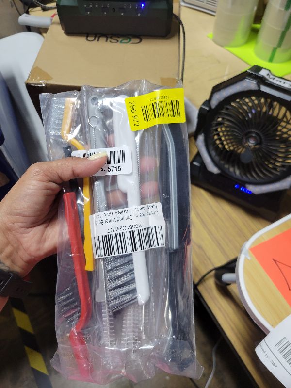 Photo 1 of 12pcs Crevice Cleaning Brush, Straw Cleaner Brush, Hard Bristle Grout Brushes for Home, Bathroom, Ktichen, Window and Corners