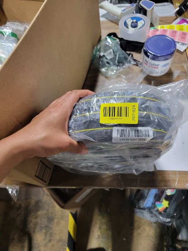 Photo 1 of 10Ft Cord Cover for Floor, 3-Channel PVC Floor Cable Cover for Small to Medium Wires, Anti-Slip Base with Yellow Warning Stripes, Indoor Cord Protector for Home Office Events