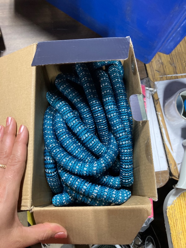 Photo 1 of 100 ft Expandable Garden Hose - Lightweight, Ultra Flexible, Durable, Kink-Free Expanding Garden Hoses - RV, Marine and Camper Heavy Duty Water Hose
