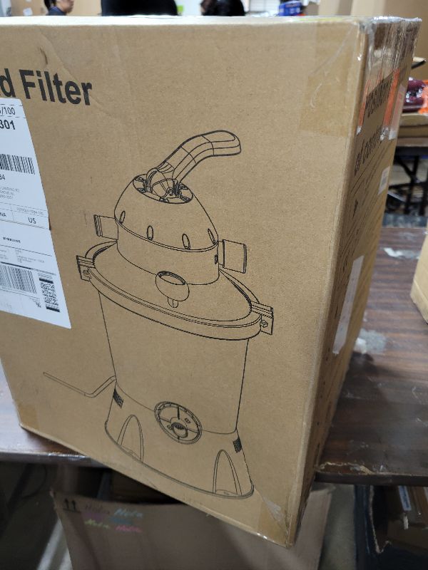 Photo 1 of 1000 GPH Pool Sand Filter Pump for Above Ground Pools, Energy-Saving & Low Noise - 6-Way Valve - ETL Certified & GFCI Protected