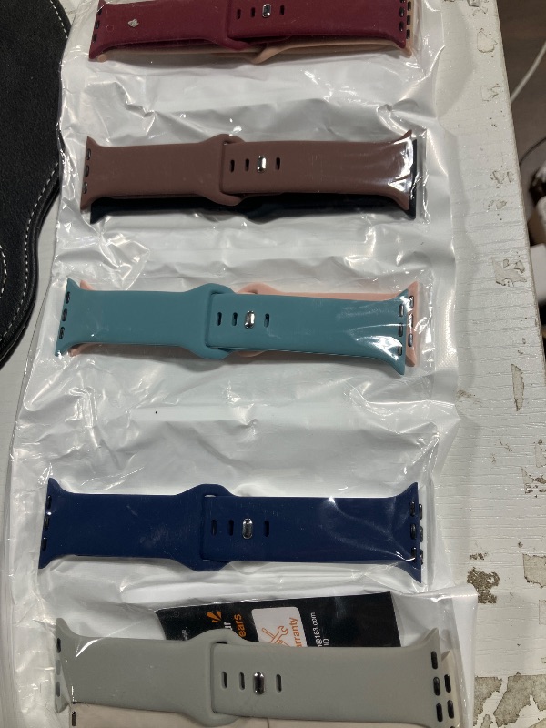 Photo 1 of 10 Pack Silicone Bands Compatible with Apple Watch 38mm 40mm 41mm 42mm 44mm 45mm 46mm 49mm Women Men, Soft Waterproof Replacement Wrist Sport Band for iWatch Series 11 10 9 8 7 6 5 4 3 2 1 SE Ultra