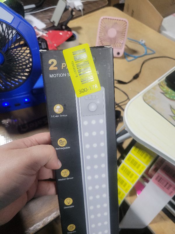 Photo 1 of 10.5" Under Cabinet Lighting, Wireless Motion Sensor Light Indoor with 3 Color Temps, Magnetic Closet Light, Dimmable Led Light, Rechargeable Under Counter Lights for Kitchen, Bedroom, Stair, 2 Pack