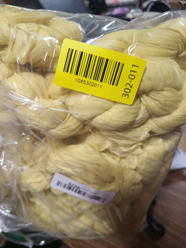 Photo 1 of 12 Pack Light Yellow Table Runner 17x108Inch Light Yellow Cheesecloth Table Runner Semi Gauze Table Runners Rustic Sheer Fabric Cheese Cloth Table Runners for Wedding Party Birthday Baby Bridal Shower