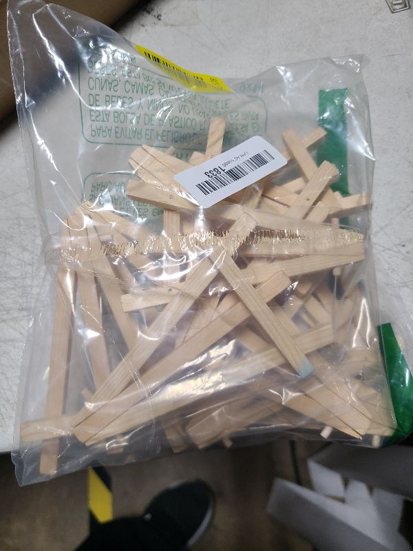 Photo 1 of 16 Pcs 5 Inch Mini Wood Display Easel, A-Shaped Small Wood Easel for Displaying Small Canvases, DIY Crafts, Photos, Gift, Home Decoration