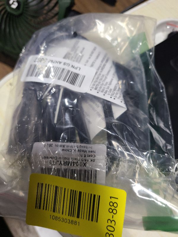 Photo 1 of 16/3 Black Extension Cord 6 FT Indoor, Short Extension Cord for Laptops, Coffee Makers, Office Home Appliances, 3 Prong Small Resistant Cable Flexible, 13A 125V 1625W ETL Listed