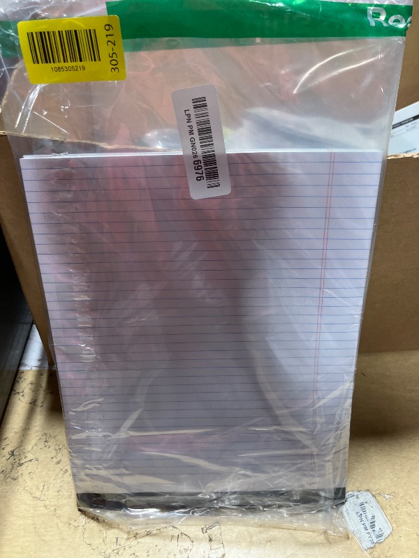 Photo 1 of 2-Pack 8.5x11 Inch College Ruled Note Pads - 50 Sheets per Pad White Notepad, Narrow Ruled Legal Pads for School, Office, and Home - Thick, Leak-Resistant Paper for Clean Writing, Pads of Paper
