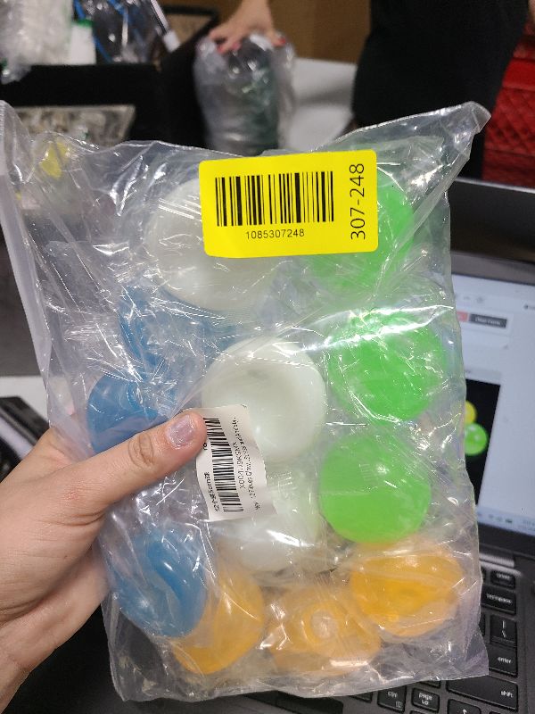 Photo 1 of 12 Pieces Glowing Sticky Balls, Very Elastic Squishy Balls That Glow in The Dark and Stick to The Ceiling, Ceiling Balls Great for Children's Parties, Stress Relieving Balls for Stress and Anxiety .