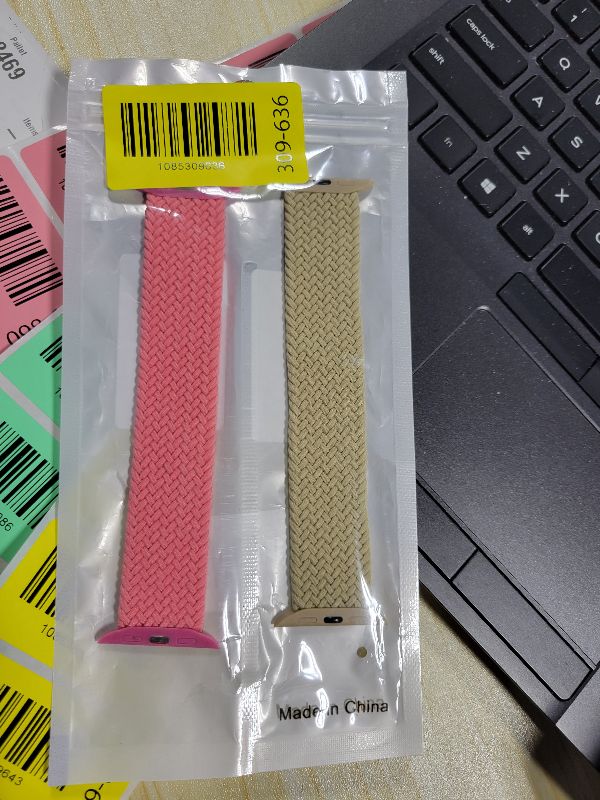 Photo 1 of 2 Pack Braided Solo Loop For Apple Watch Band 40mm 41mm 42mm 44mm 45mm 46mm 38mm 49mm Ultra 3 2 Women men,Stretchy Woven Nylon Elastic Strap Wristbands For iWatch Series 11/10/9/8/7/6/5/4/3/SE 2/SE 3