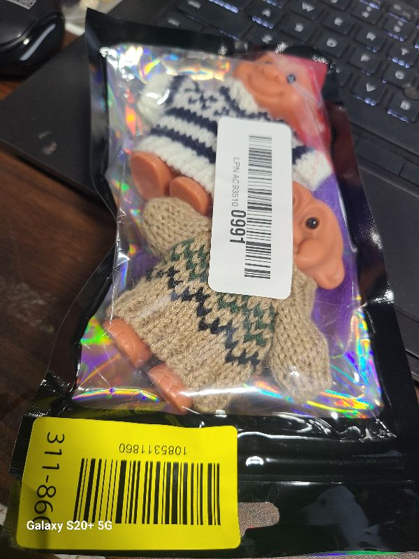 Photo 1 of 2 PCS Retro Lucky Troll Dolls in Hand-Knit Sweaters - Colorful, Adorable, Great for Collections, School Projects, Crafts & Party Favors (Black&Brown)