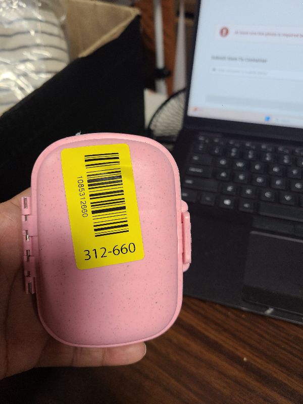 Photo 1 of 1Pack Travel Pill Organizer, 8 Compartments Portable Pill Case, Small Pill Box for Pocket Purse Portable Medicine Vitamin Container Pink