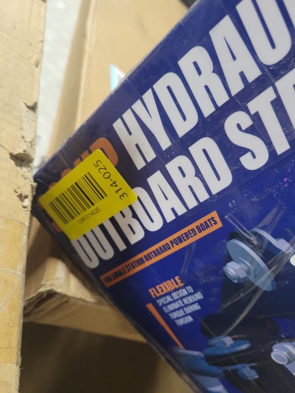 Photo 1 of ??????? 300HP Hydraulic Outboard Steering Kit, Marine Boat Steering System with Electroplated Steering Wheel, Helm Pump, Hydraulic Cylinder, 26ft PU Hoses, for Most Single Outboard-Powered Boat