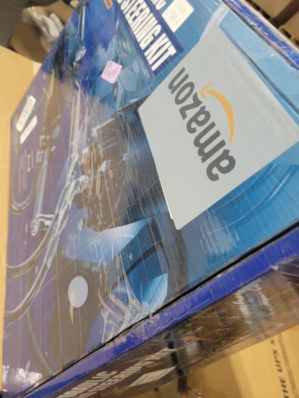Photo 1 of ??????? 300HP Hydraulic Outboard Steering Kit, Marine Boat Steering System with Electroplated Steering Wheel, Helm Pump, Hydraulic Cylinder, 26ft PU Hoses, for Most Single Outboard-Powered Boat